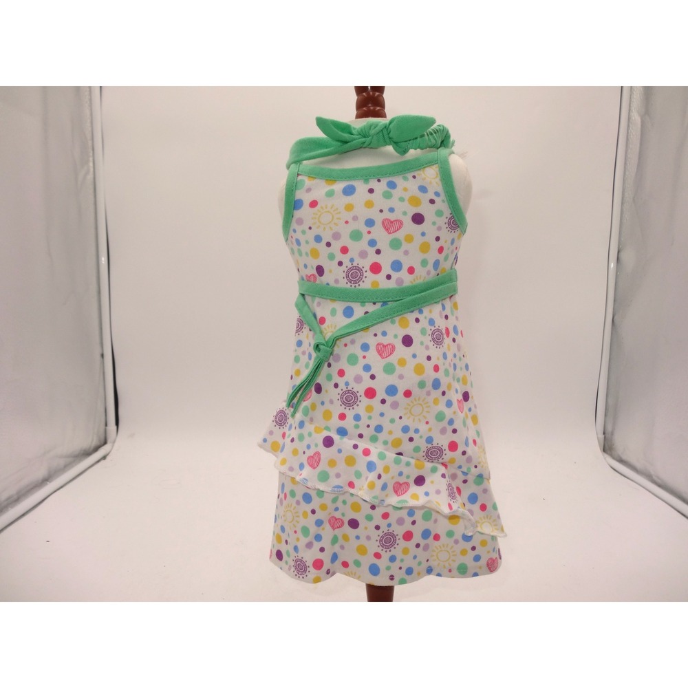 American Girl Spring Polka Dot Ruffle Dress and Headband Set 18 Inch Doll Outfit